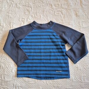 Patagonia boys size 3T blue and gray long sleeve baselayer 3 midweight GUC